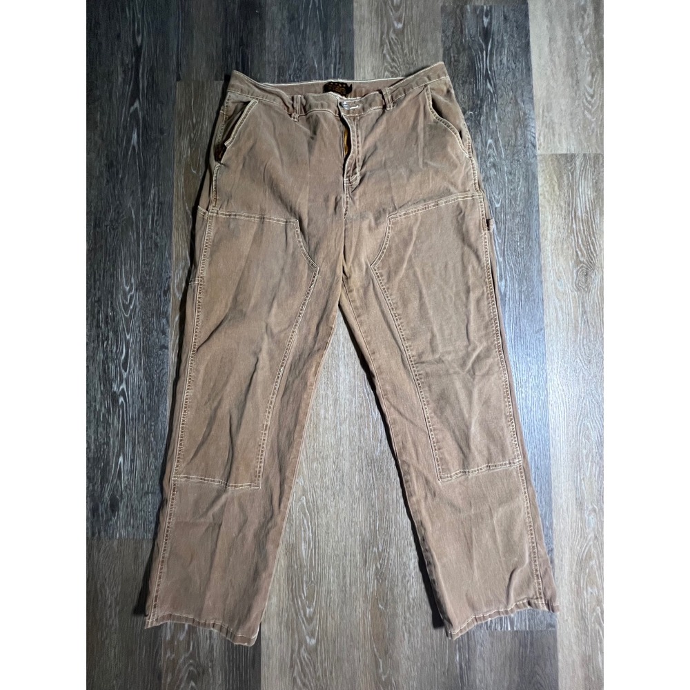 FiveStar General Carpenter Pants‎ 15/32 Brown Double Knee Utility Workwear